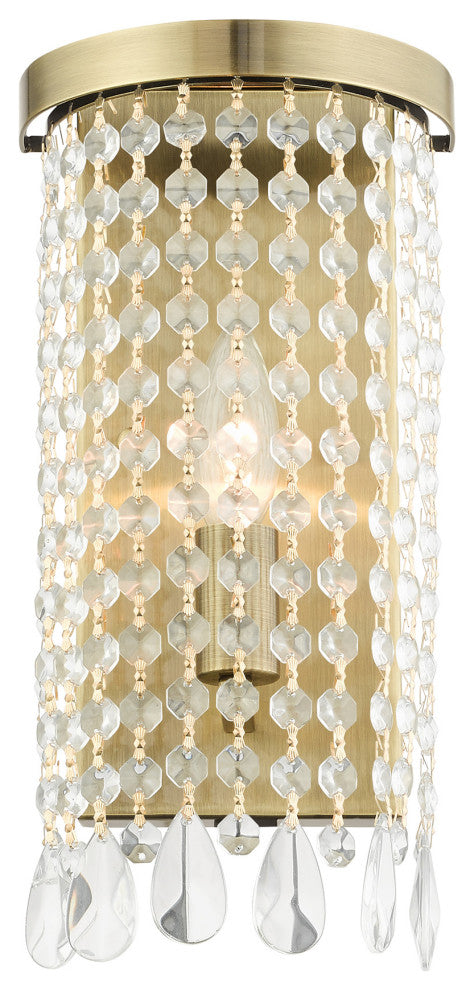 Antique Brass Transitional, Dazzling, Modern Classic, Casual Sconce