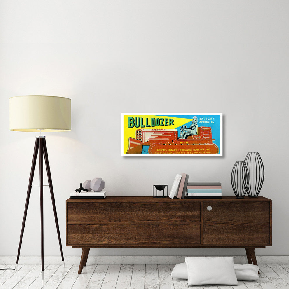 "Robotrac Bulldozer" Digital Paper Print by Retrotrans, 42"x18"