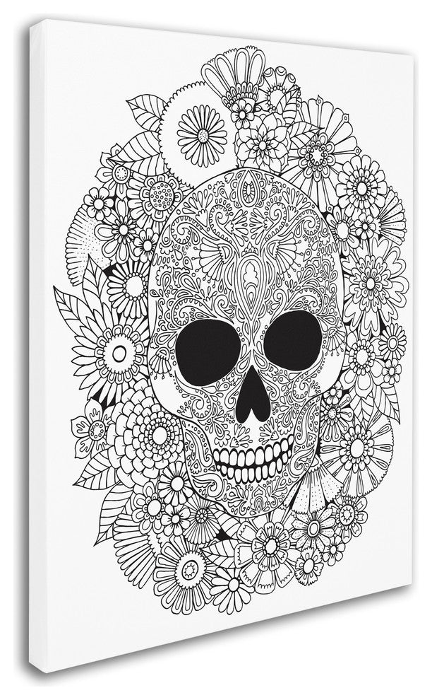 Hello Angel 'Sugar Skull Wreath' Canvas Art, 19x14