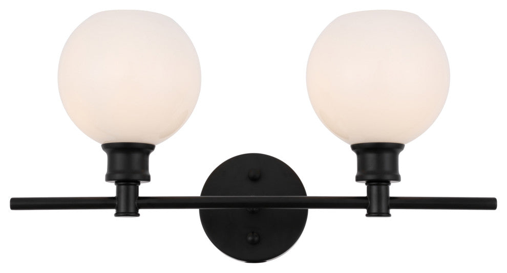 Elegant Lighting LD2315 Collier 2 Light 19"W Vanity Light - Black