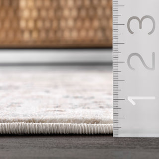 Nuloom Oliveira Floral Medallion Fringe Rug, Beige 12' x 15' 9"