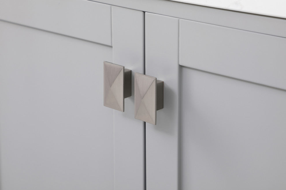 Grey 72" Double Sink Bathroom Vanity