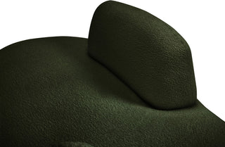 Argyle Upholstered Chaise/Loveseat, Green, Teddy Fabric
