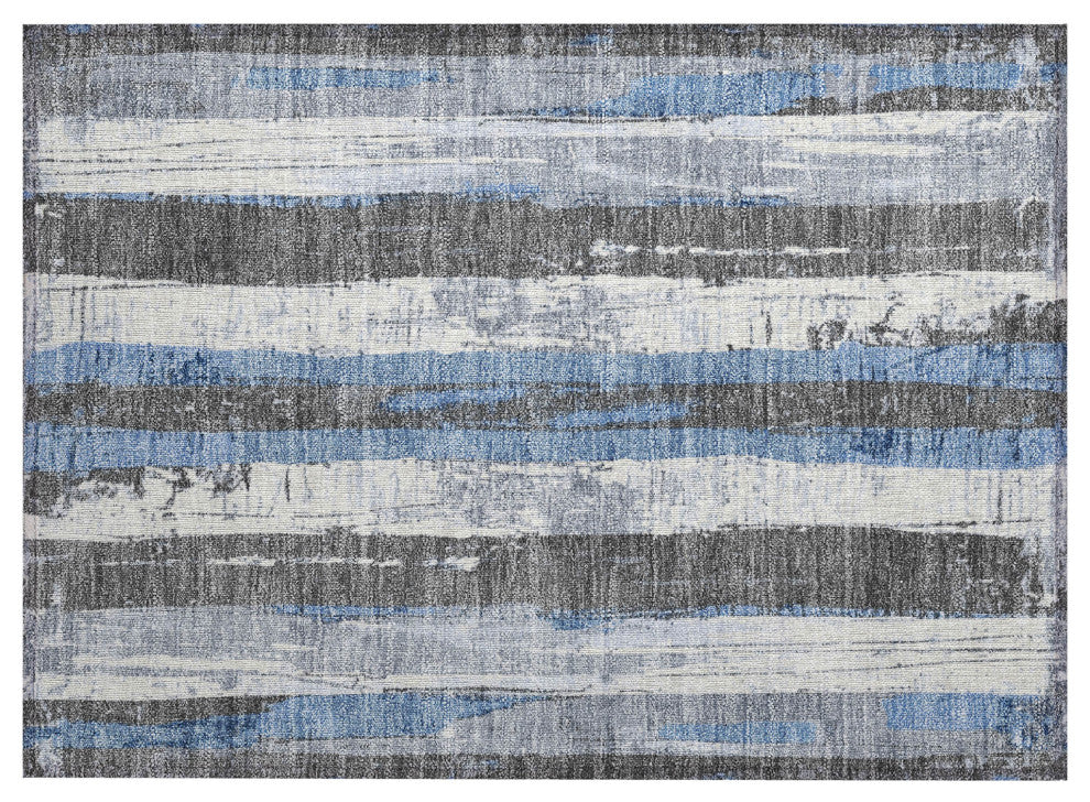 Machine Washable Indoor/Outdoor Chantille ACN1872 Denim 1'8" x 2'6" Rug