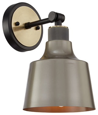 Light Vanity Light, Black, Antique Brass, 1 Light