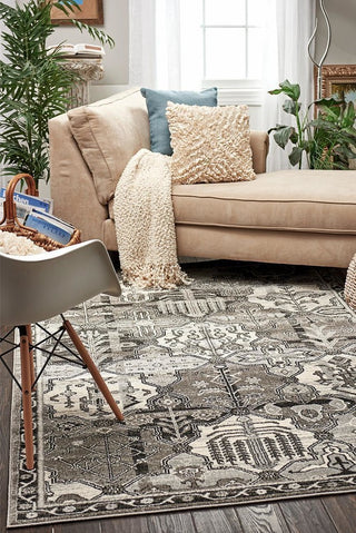Unique Loom Gray La Jolla Cathedral 6'x9' Area Rug