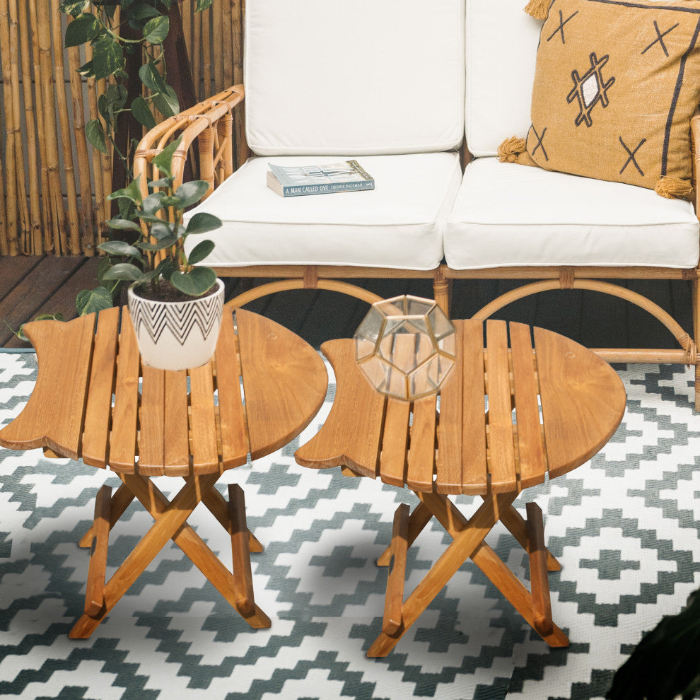 Teak Wood Fish Folding Picnic Table