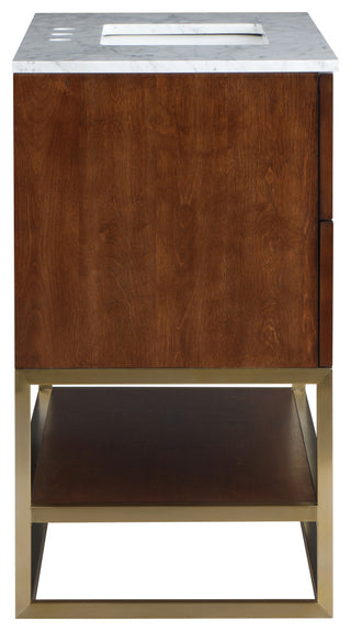 Monad Bathroom Vanity, Walnut, 30" Wide