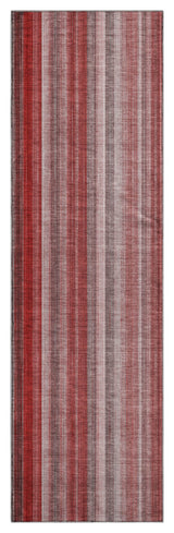 Premium Machine Washable Mayfield AMF543 Red 2'3" x 7'6" Runner Rug