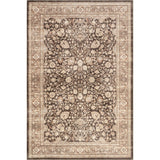 Nuloom Cerise Floral Faded Spill Proof Washable Area Rug, Dark Brown 5'x8'