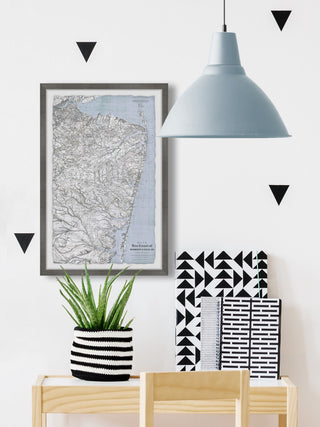 "Blue Top View" Framed Painting Print, 20x30