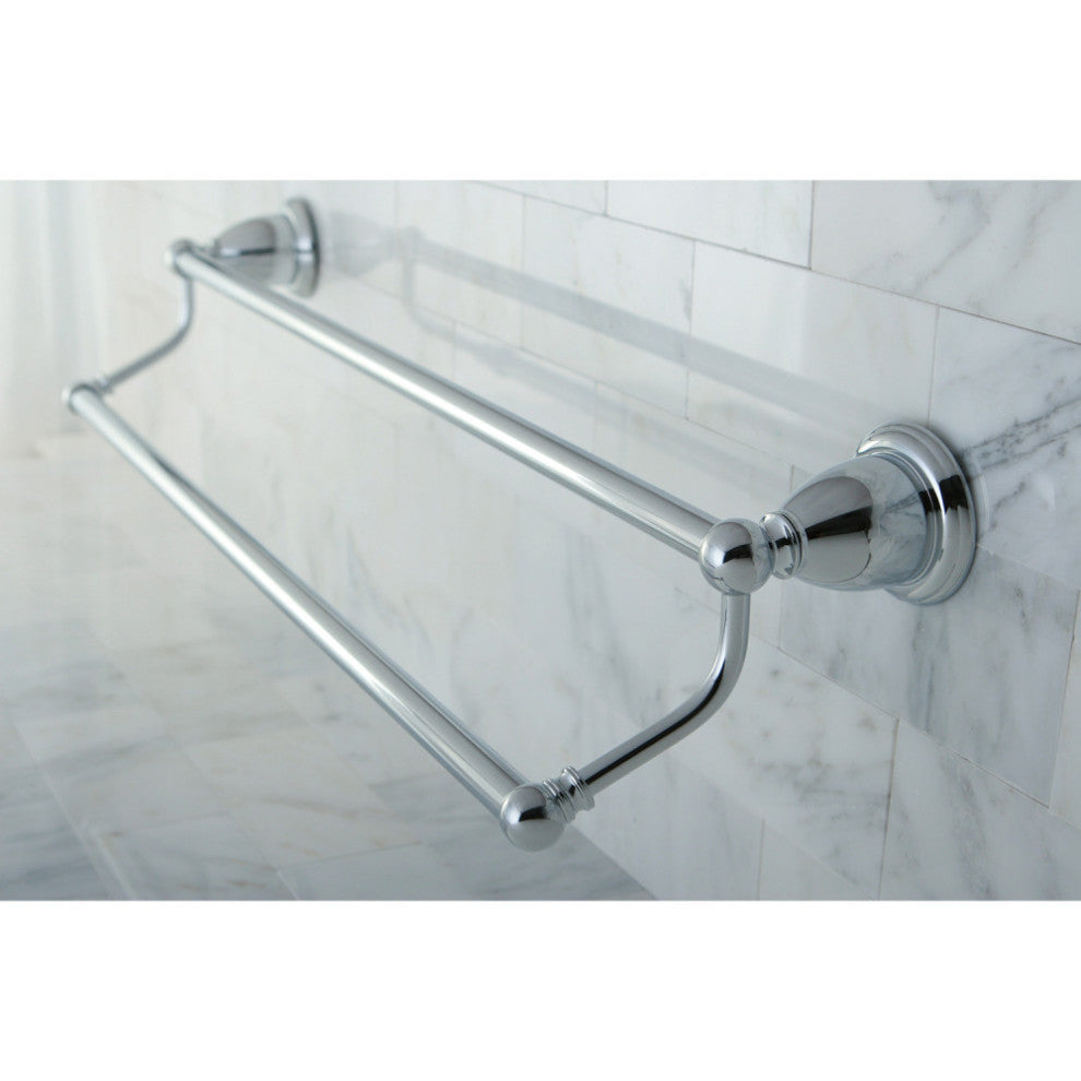 Kingston Brass 24" Dual Towel Bar, Polished Chrome