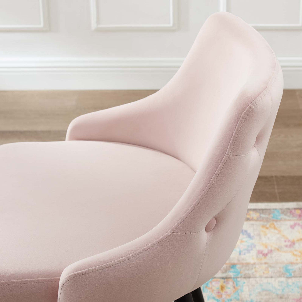Counter Stool Chair, Set of 2, Velvet, Pink, Modern, Bar Cafe Bistro Restaurant