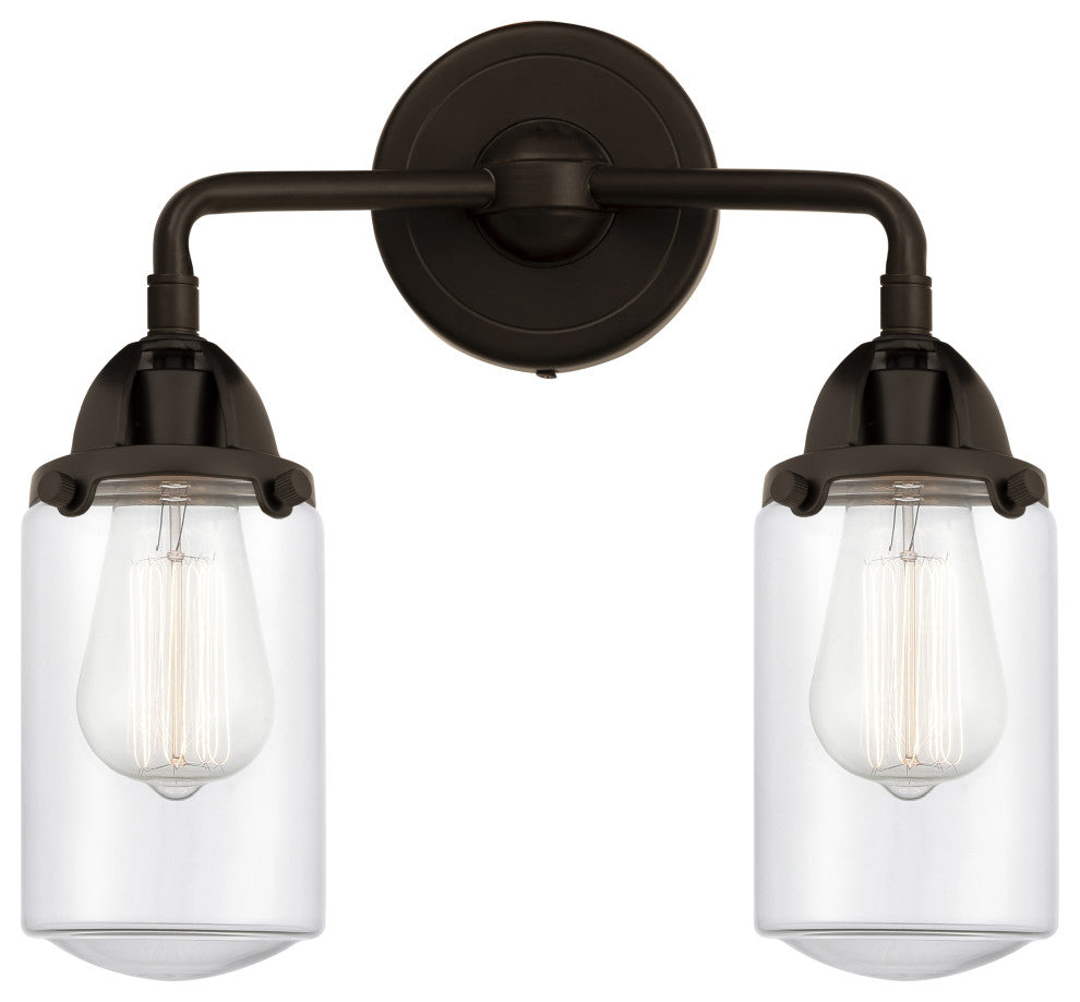 288-2W-OB-G312-LED 2 Light 12.5" Bath Vanity Light, Oil Rubbed Bronze
