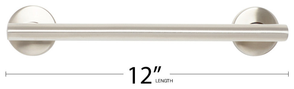 Coronado Oval Designer Shower Grab Bar, Satin, 12"