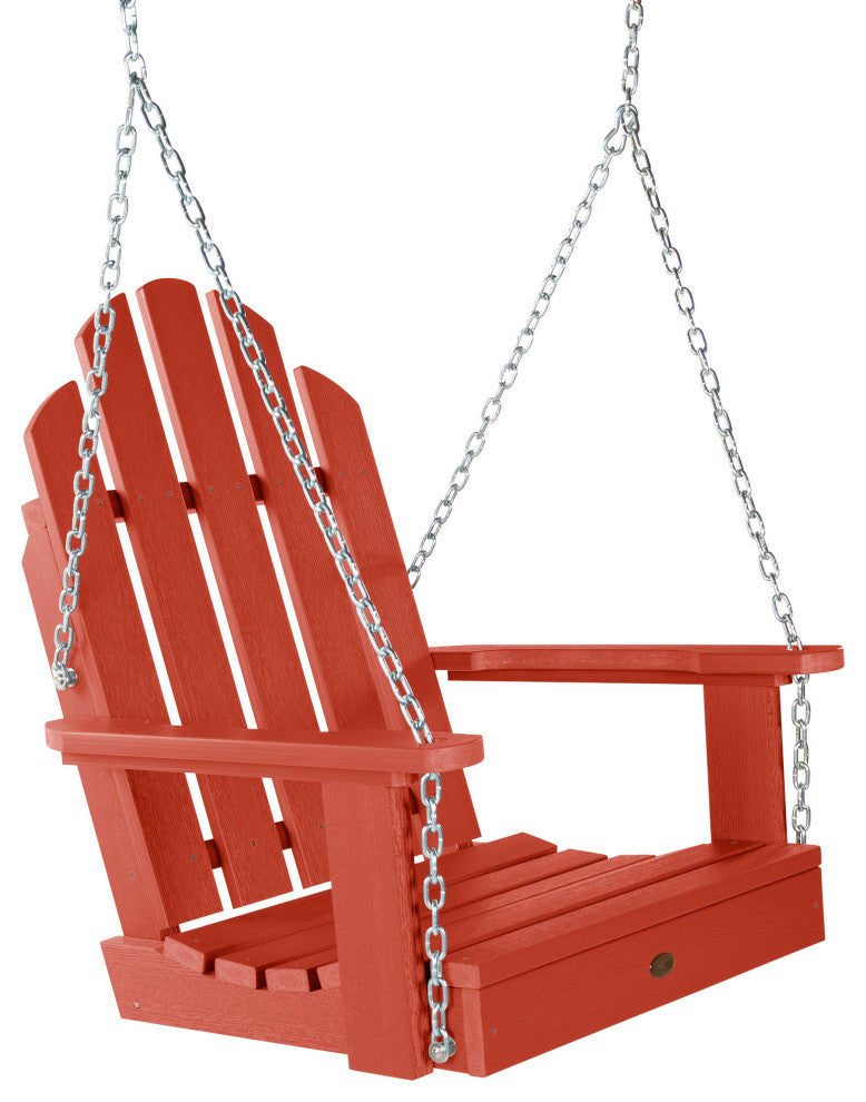Classic Westport Single Seat Swing, Rustic Red