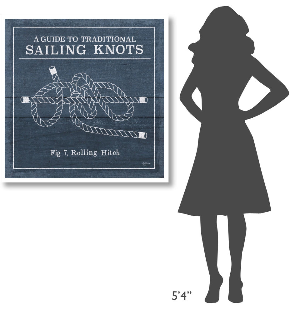 "Vintage Sailing Knots VIII" Digital Paper Print by Mary Urban, 38"x38"
