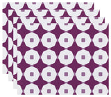 Button Up, Geometric Print Placemat, Purple (Set of 4), 18 x 14"
