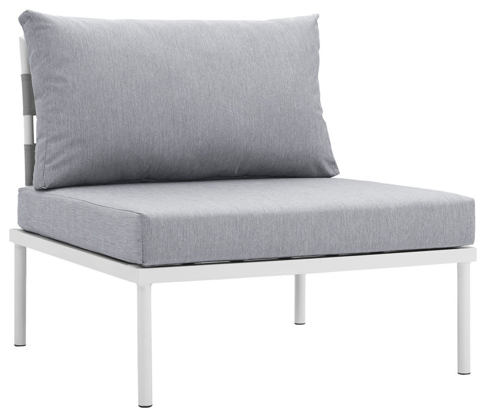 Harmony Armless Outdoor Patio Aluminum Chair