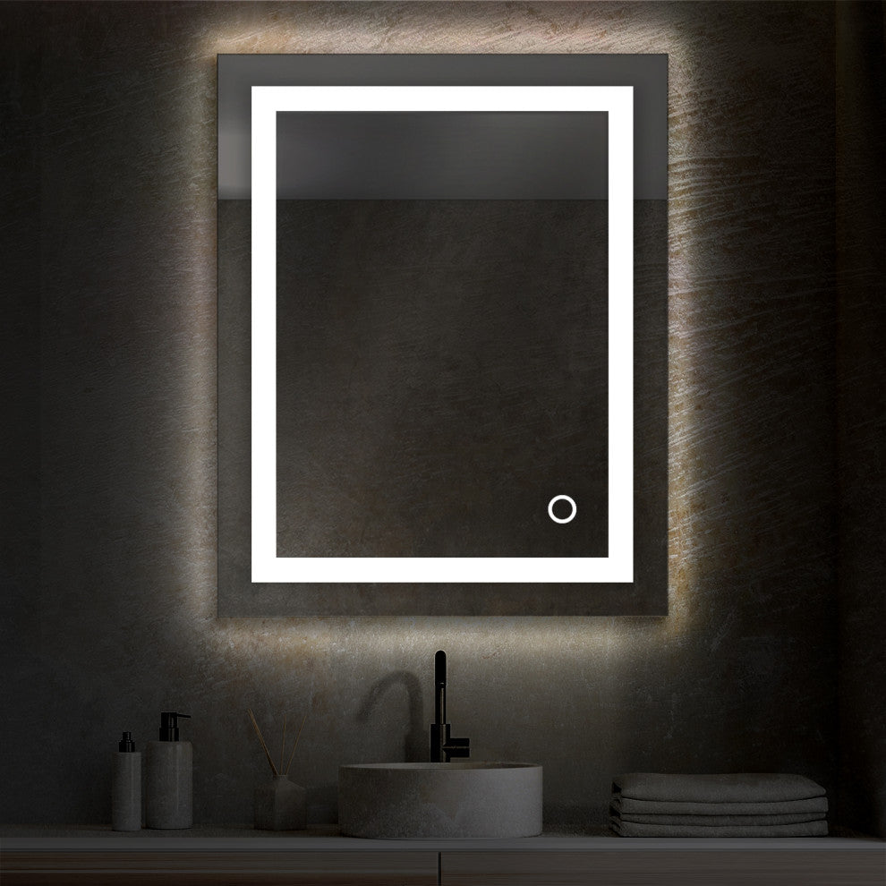 Fogless, Color Temperature Adjustable LED Mirror, 24"x30"