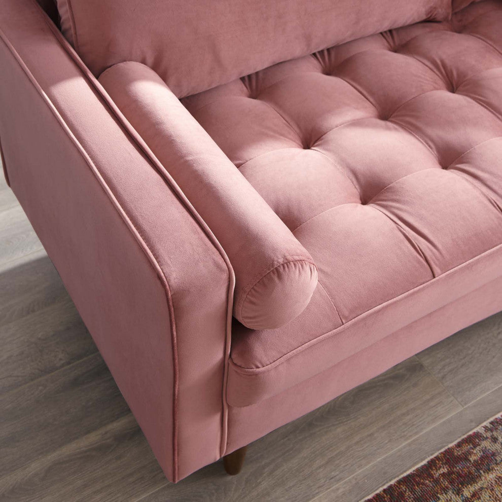 Sofa, Velvet, Pink, Modern, Living Lounge Room Hotel Lobby Hospitality