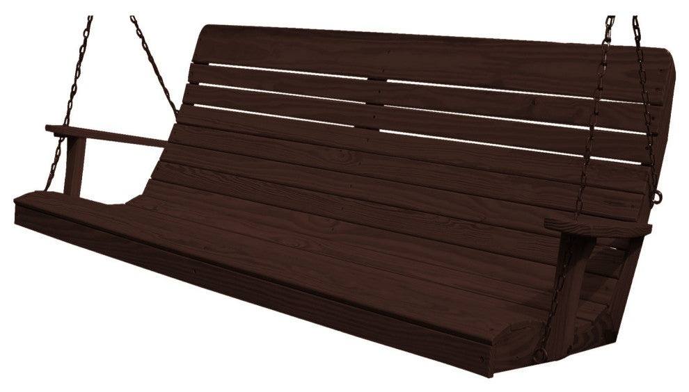 Pressure Treated Pine Highback Swing, Walnut Stain, 5 Foot