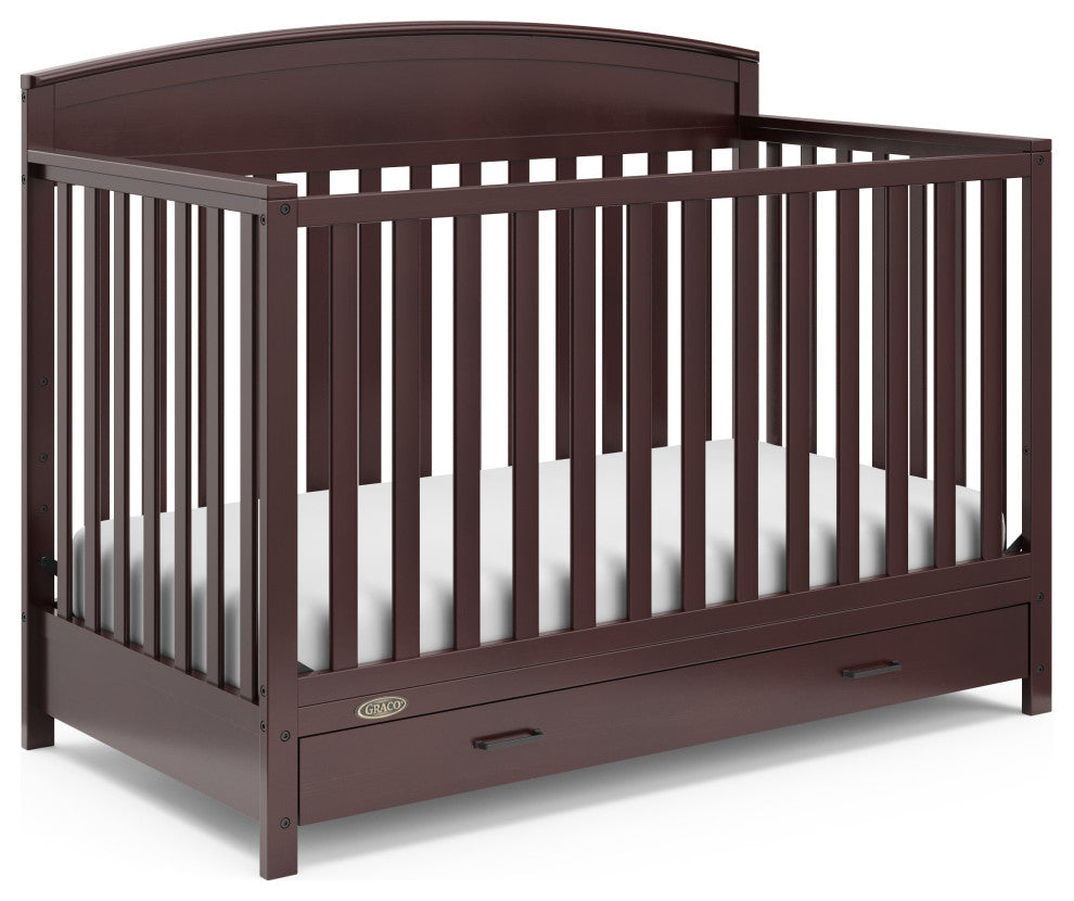 Graco Benton 5-in-1 Convertible Crib With Drawer, Espresso