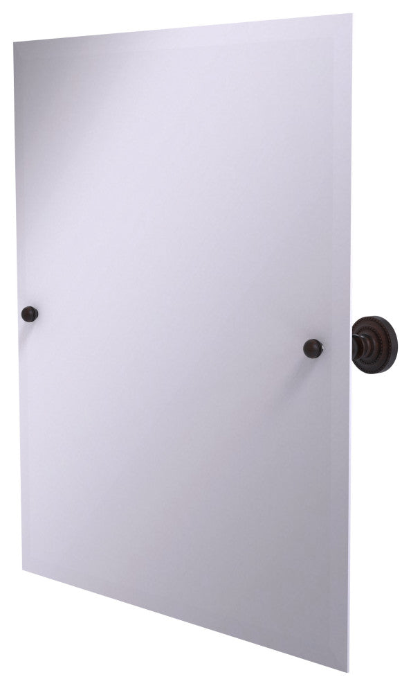 Frameless Tilt Mirror with Beveled Edge, Venetian Bronze