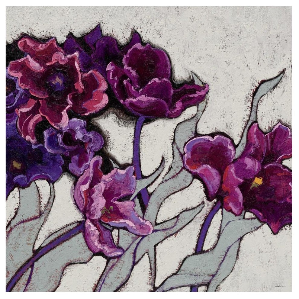"Ruffled Tulips" Digital Paper Print by Shirley Novak, 32"x32"