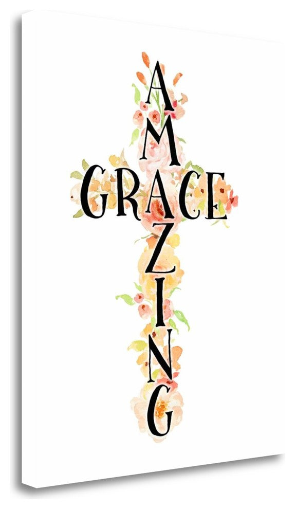 "Amazing Grace Floral" By Tara Moss, Giclee Print on Gallery Wrap Canvas
