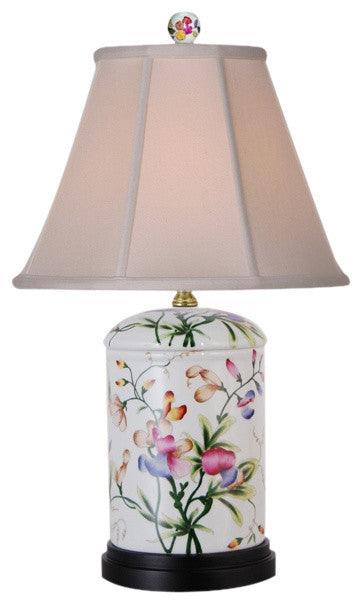 Vibrant Floral Porcelain Table Lamp