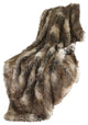 Luxe Faux Fur Throw Blanket, Amber Fox, 58"x60"