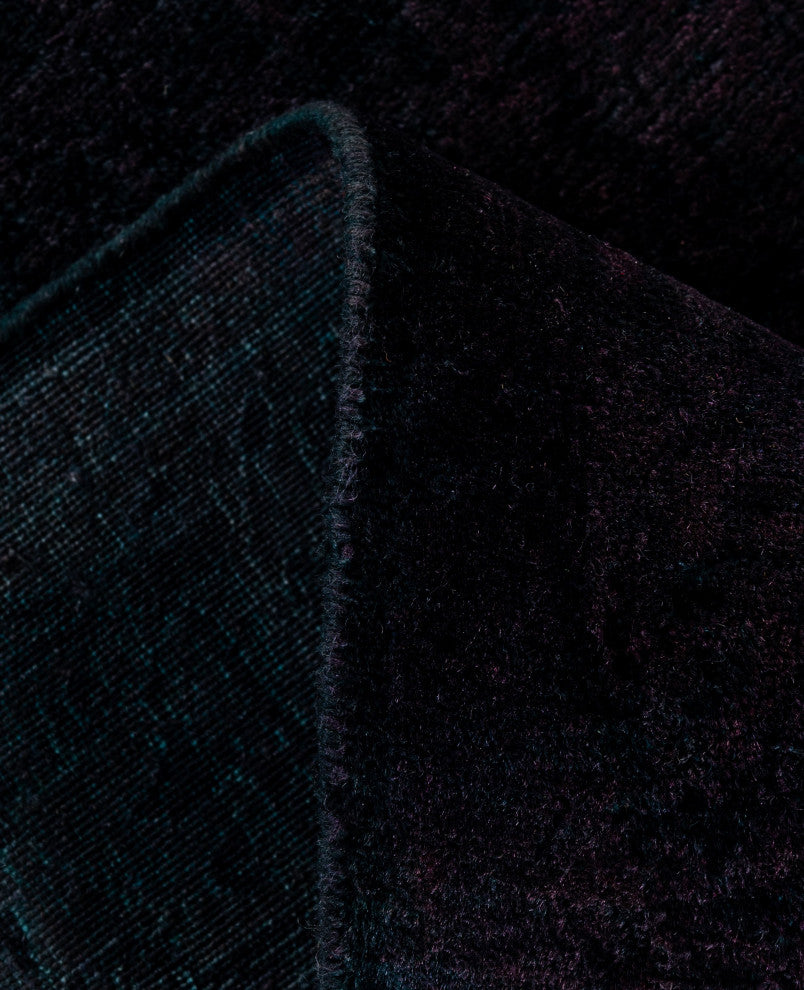 Overdyed One-of-a-Kind Hand-Knotted Area Rug Black, 2' 7" x 7' 10"