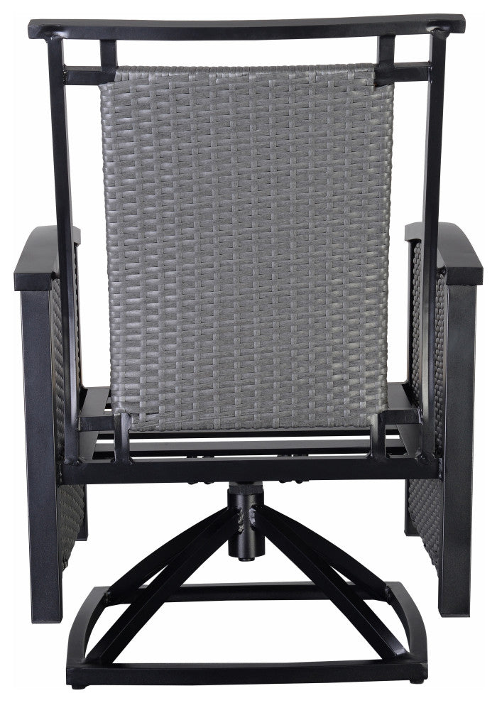 Palmetto Swivel Chair 2-pack - Black