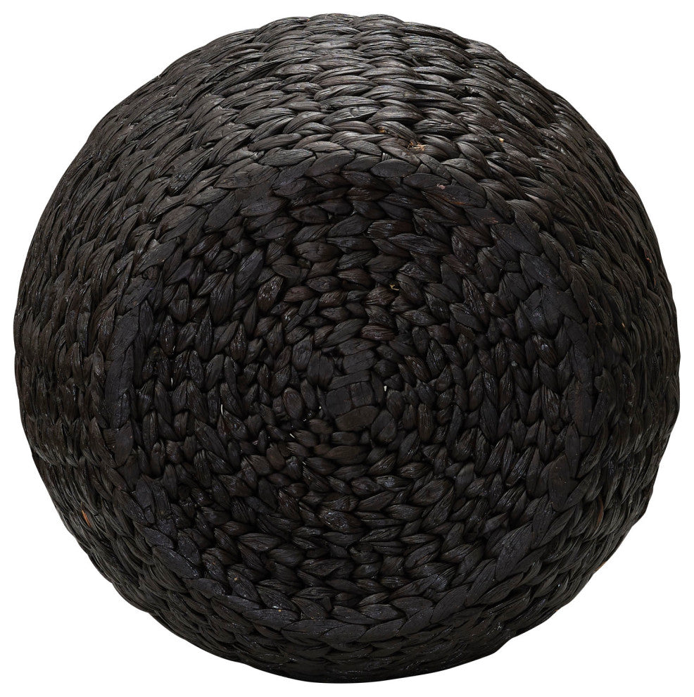 Handwoven Water Hyacinth Barrel Wicker Storage Basket Side Table