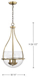 Amado 3 Light Pendant, 14"