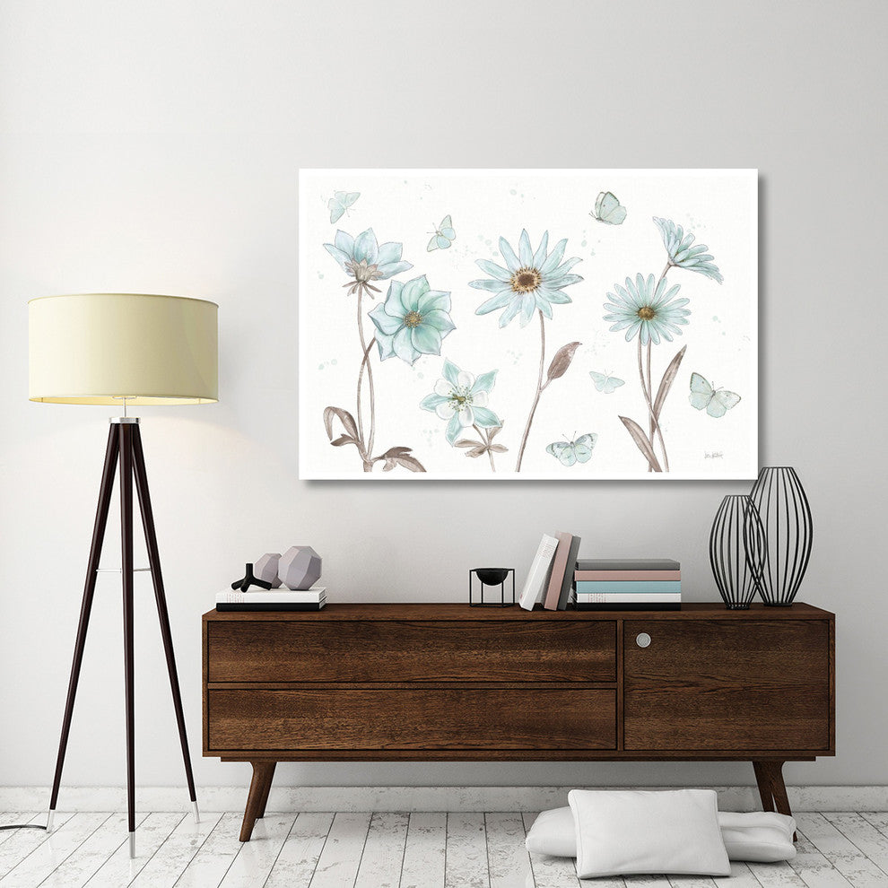 "Bits of Blue I" Digital Paper Print by Katie Pertiet, 62"x42"