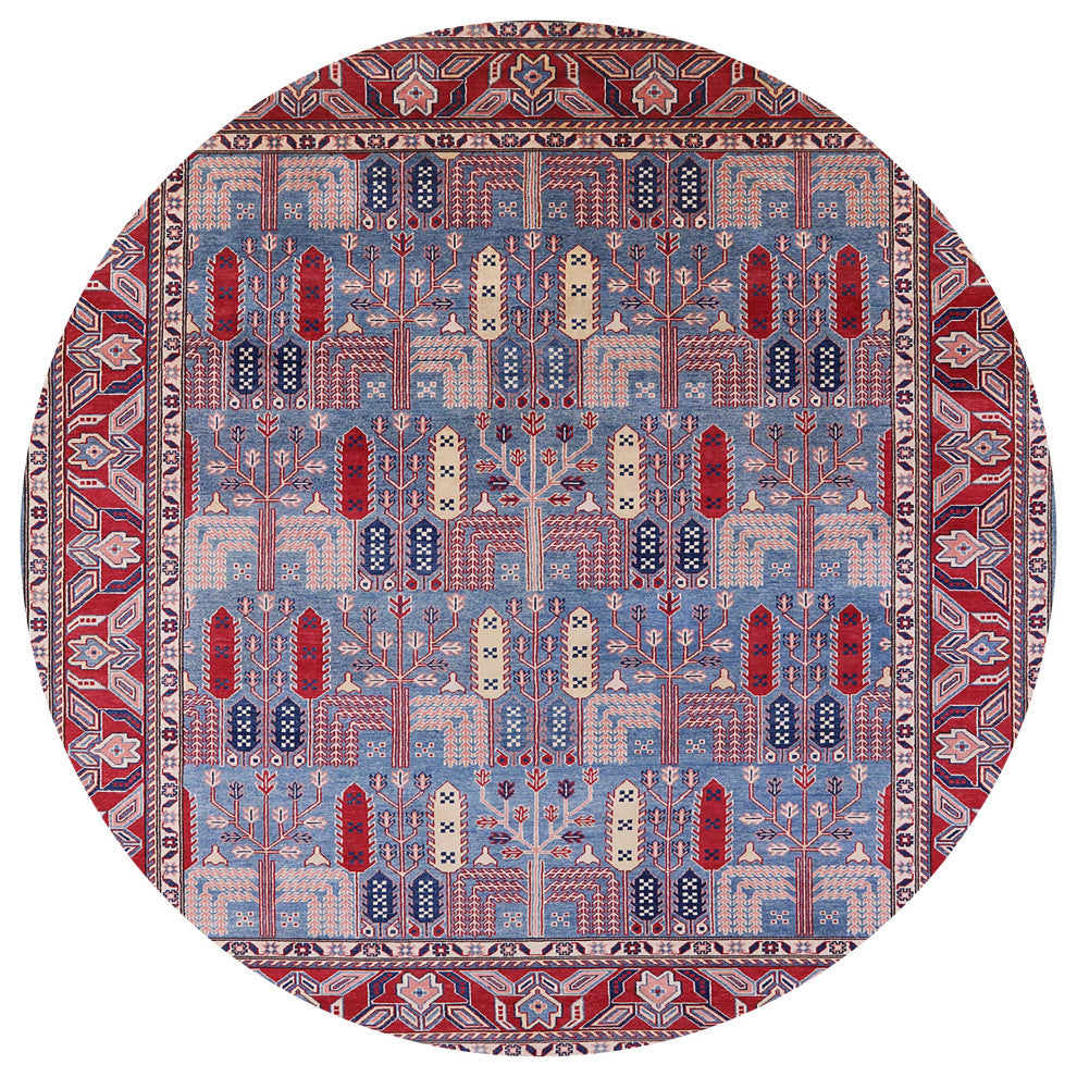 Ahgly Company Indoor Round Mid-Century Modern Area Rugs, 4' Round