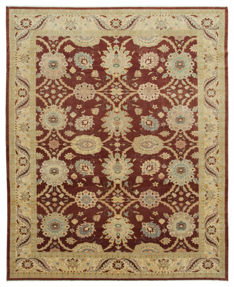 Rug N Carpet - Handmade Oriental 9' 7" x 11' 11" Unique Oushak Area Rug