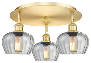 Innovations Fenton 3 18.25" Flush Mount Satin Gold