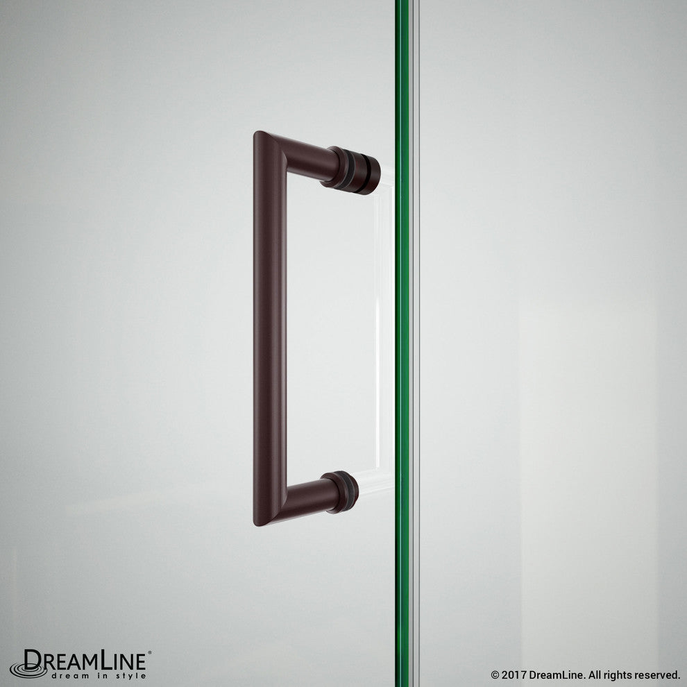 DreamLine Unidoor Plus Hinged Shower Door, Oil Rubbed Bronze, 49.5" to 50"x72"