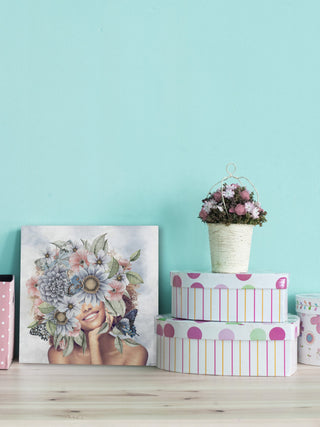 "Just Smile" Painting Print on Wrapped Canvas, 24x24