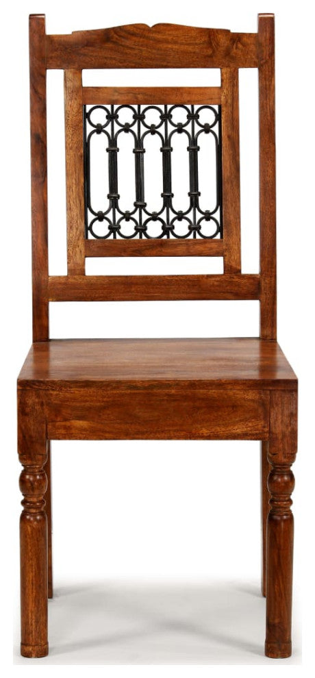 vidaXL Dining Chairs 2 pcs Solid Wood With Sheesham Finish Classic