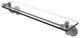 Remi 22" Glass Vanity Shelf with Gallery Rail, Matte Gray