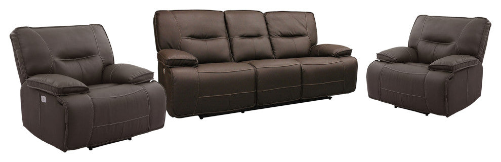 Spartacus Black Power Reclining Sofa and Two Recliners