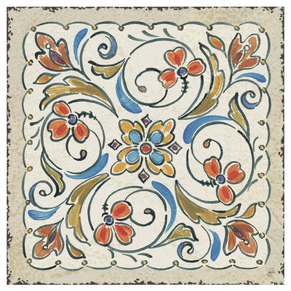 "Mediterranean Flair XI" Digital Paper Print by Daphne Brissonnet, 42"x42"