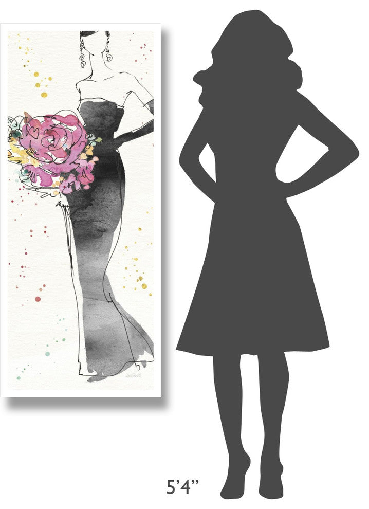 "Floral Fashion III" Digital Paper Print by Anne Tavoletti, 22"x52"