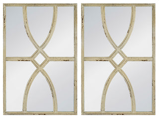 Gewnee 16" x 23" Rectangular Wooden Wall Mirror , White