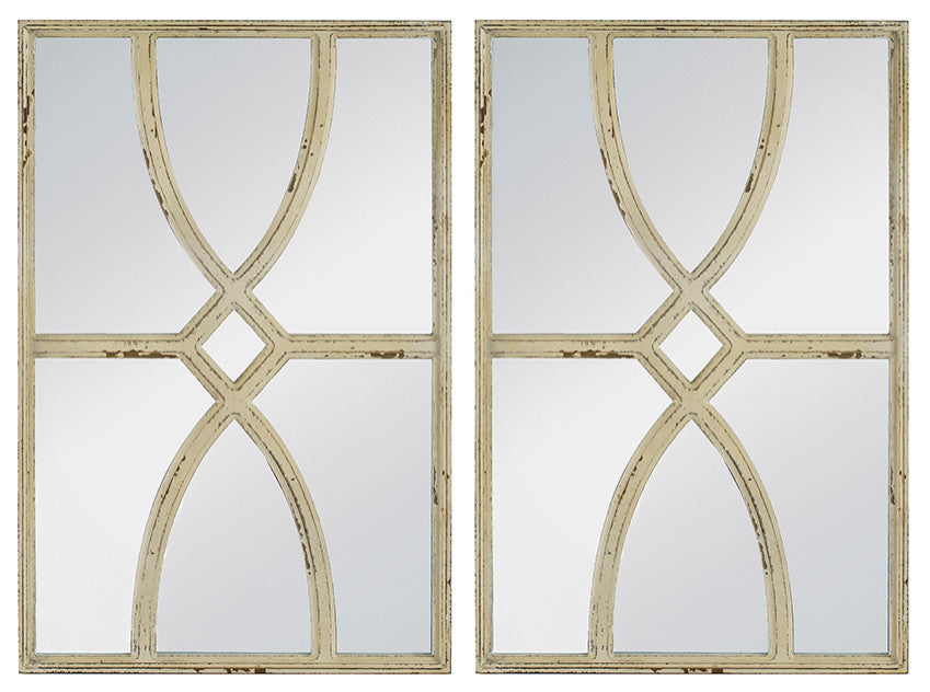 Gewnee 16" x 23" Rectangular Wooden Wall Mirror , White