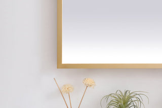 Modern Brass Led Mirror